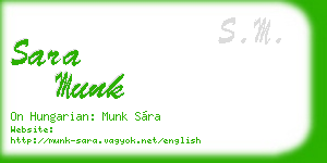 sara munk business card