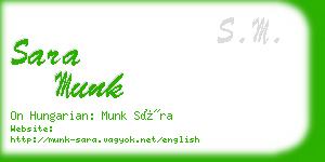 sara munk business card